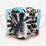 TAZA CONICA LEMURE ILUSTRADO