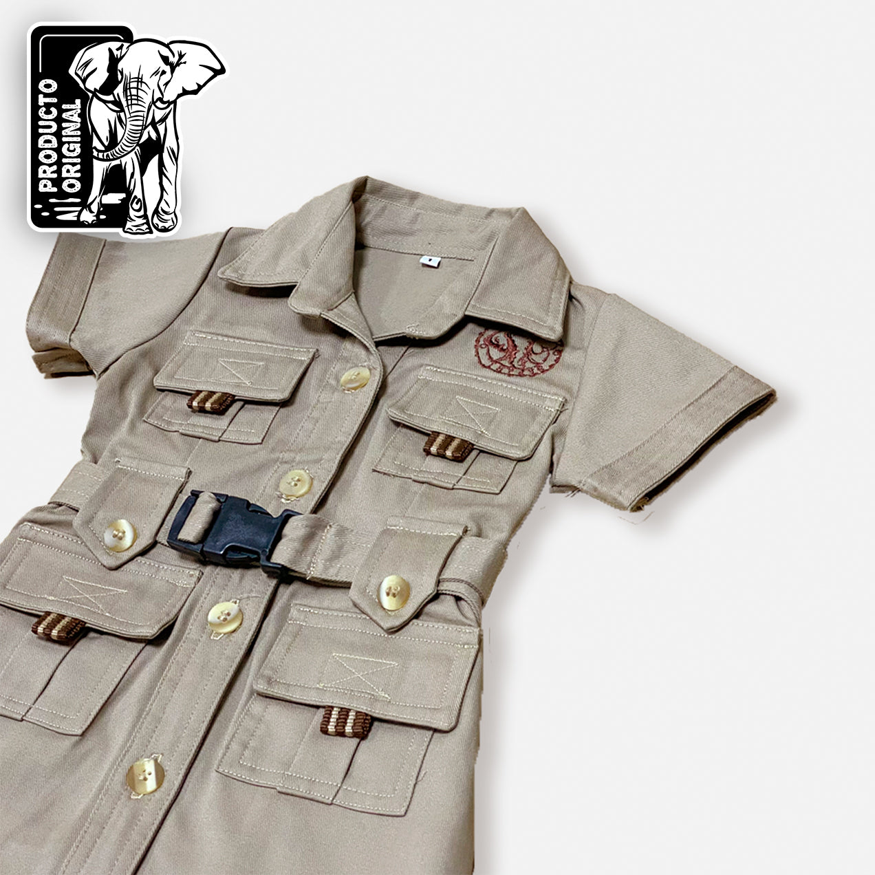 VESTIDO INFANTIL BEIGE EXPLORADORA – africamsouvenirs