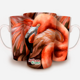 TAZA CÓNICA FLAMINGO ILUSTRADA