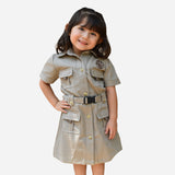 VESTIDO INFANTIL BEIGE EXPLORADORA