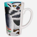 TAZA CONICA LEMURE ILUSTRADO